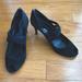 J. Crew Shoes | Jcrew Black Suede Crosstown Peep Toe Heels, Size 9, Made In Italy | Color: Black | Size: 9