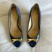 Kate Spade Shoes | Kate Spade Peep Toe Blue Heels, Size 7.5 | Color: Blue/Red | Size: 7.5