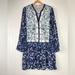 Anthropologie Dresses | Anthropologie Tiny Women's Multicolor Embroidered Tunic Shirtdress Sz L | Color: Blue/White | Size: L