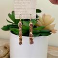 Anthropologie Jewelry | Anthropologie Strawberry Quartz Drop Earrings | Color: Gold/Pink | Size: Os