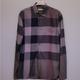 Burberry Shirts | Burberry Brit Check Stretch Cotton Poplin Shirt Beige Dark Brown Medium | Color: Brown/Cream | Size: M