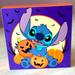 Disney Holiday | Disney’s Stitch Halloween Wall Decor | Color: Blue/Orange | Size: Os