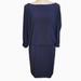 Jessica Simpson Dresses | Jessica Simpson | Women's Navy-Blue Split-Sleeve Open-Back Dress. | Color: Blue | Size: 4