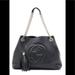 Gucci Bags | Gucci Soho Medium Black Double Leather Chain Shoulder Bag | Color: Black/Gold | Size: 15”/4.5/10.75