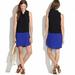 Madewell Dresses | Madewell Black & Blue Colorblock Sleeveless Shirt Dress (Xs) | Color: Black/Blue | Size: Xs