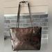 Michael Kors Bags | Michael Kors Monogram Bronze Metallic Patent Leather Tote Shoulder Bag | Color: Brown | Size: Os