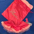 Victoria's Secret Bags | 2 Pc Set Skirt + Santa Bag Victoria's Secret Pink Fur Oversized Christals Gift | Color: Pink/Silver | Size: Os