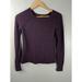 American Eagle Outfitters Sweaters | American Eagle Sweater Eggplant Purple Long Sleeve 1/4 Zip Back Knit Women's Xs | Color: Purple | Size: Xs