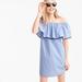 J. Crew Dresses | J. Crew Tipped Off-The-Shoulder Dress - Blue - Xs | Color: Blue | Size: Xs