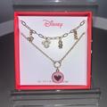 Disney Jewelry | 2pc Disney Women’s Necklace Set | Color: Gold/Pink | Size: Os