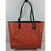Coach Bags | Coach Reversible City Tote Floral Red Shoulder Handbag Purse Bag | Color: Black/Red | Size: Os