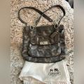 Coach Bags | Coach Sig Kristin Metalic Zip Bag 18286 | Color: Gray/Silver | Size: Os
