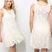 Free People Dresses | Free People Miles Of Lace Anthropologie Sleeveless Floral Cream Off-White Dress | Color: Cream/White | Size: M