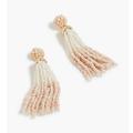 J. Crew Jewelry | J.Crew Beaded Tassel Earrings | Color: Cream/White | Size: Os