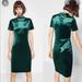Zara Dresses | Green Velvet Zara Dress | Color: Green | Size: M