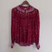 Free People Tops | Free People Paloma Top Blouse Boho Mixed Print | Color: Red | Size: M