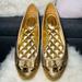 Michael Kors Shoes | Michael Michael Kors Alice Metallic Leather Ballet Flats | Color: Gold | Size: 8