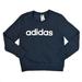 Adidas Tops | Adidas Women's Essentials Logo Long Sleeve Ribbed Crewneck Sweatshirt - Navy | Color: Blue/White | Size: Various