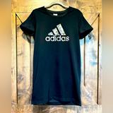 Adidas Dresses | Black Adidas Logo T-Shirt Mini Dress Size Medium | Color: Black | Size: M