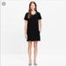 Madewell Dresses | Madewell Black Leather Detail Sheath Mini Dress | Color: Black | Size: Xs