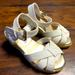 Michael Kors Shoes | Michael Kors Espadrille Wedges Sandals Toddler 11c White/Gold | Color: Gold/White | Size: 11g