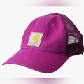 Carhartt Accessories | Carhartt Canvas Mesh Trucker Hat | Color: Pink/Yellow | Size: Os