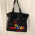 Disney Other | Disney World Carry Bag Large Tote It Closes With Zipper Embroidered | Color: Black | Size: Os
