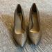 Jessica Simpson Shoes | Jessica Simpson Gold Pointed Toe, Sequent Heels | Color: Gold/Tan | Size: 8