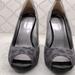 Nine West Shoes | Nine West 4 1/2” Open-Toed Heel With Ombre Leopard Print | Color: Black/Gray | Size: 7