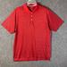 Adidas Shirts | Adidas Golf Polo Shirt Xl Men's Short Sleeve Climalite Red Striped Polyester | Color: Red | Size: Xl