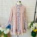Free People Dresses | Free People Floral Shirt Dress | Color: Pink/Purple | Size: M