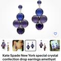 Kate Spade Jewelry | Kate Spade Purple Crystal Drop Earrings | Color: Gold/Purple | Size: Os