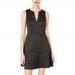 Kate Spade Dresses | Kate Spade Bakery Dot Jacquard Mini Fit & Flare Sleeveless Black Dress Size 2 | Color: Black | Size: 2