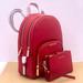 Michael Kors Bags | Michael Kors Jaycee Medium Backpack And Wallet Set Bright Red | Color: Gold/Red | Size: Os