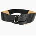 Anthropologie Accessories | Anthropologie Italian Leather Mid Waist Belt | Color: Black/Silver | Size: M