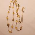 J. Crew Jewelry | J Crew Gold Tone Circles And Yellow Crystals Necklace | Color: Gold/Yellow | Size: Os