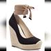 Jessica Simpson Shoes | Jessica Simpson Zexie Espadrille Wedges | Color: Black/Cream | Size: 9.5
