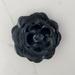 Coach Accessories | Authentic Vintage Coach Black Leather Flower Pin / Brooch - Like New | Color: Black | Size: Os