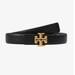 Tory Burch Accessories | Eleanor Leather Belt 1" Tory Burch | Color: Black/Gold | Size: M