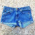 Levi's Shorts | Levi’s 518 Superlow Cutoff Handmade Jean Shorts 5 | Color: Blue | Size: 5j