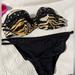 Victoria's Secret Swim | Animal Print/Lace 2 Piece Swim | Color: Black/Tan | Size: S