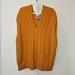 Anthropologie Sweaters | Antrhopologie Women's Mustard Colored Cable Oversize Knitted Vest One Size | Color: Gold/Orange | Size: Os