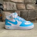 Nike Shoes | Baby Blue Nike Air Force 1 Mid | Color: Blue/White | Size: 5.5 Y~7 W