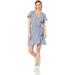 J. Crew Dresses | J. Crew Chambray Floral Surplice V-Neck Faux Wrap Dress | Color: Blue/White | Size: S