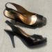 Jessica Simpson Shoes | 9.5 Women’s Leather Platform Heels Black | Color: Black/Gold | Size: 9.5