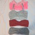 Pink Victoria's Secret Intimates & Sleepwear | Bundle Of 4 Pink & Grey Lg Pink Victoria's Secret Lacy Bralettes | Color: Gray/Pink | Size: L