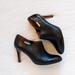 Coach Shoes | Coach Seneca Black Leather Heel Booties | 9.5 | Color: Black/Silver | Size: 9.5