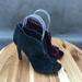 Jessica Simpson Shoes | Jessica Simpson Velvet Black Purple Pump Heel Slip On Booties Womens Size 6 B | Color: Black | Size: 6