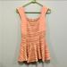 Free People Tops | Free People! Pink And Tan/Beige Striped Thick Strap Tank Top Size Xs! | Color: Orange/Pink | Size: Xs