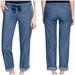 Tory Burch Pants & Jumpsuits | Euc Tory Burch Allegra Two Tone Ribbon Chambray Pants, Size 24 | Color: Blue | Size: 24